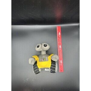 Disney Store Wall-E Plush Stuffed Robot Yellow Gray Pixar Soft Toy 7